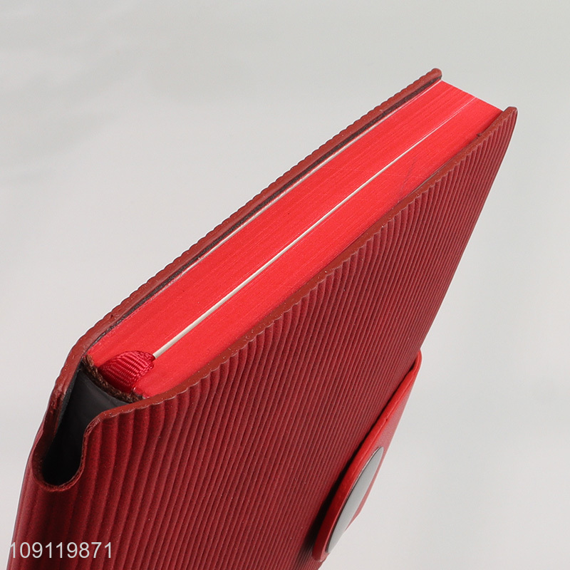 China Imports A5 Notebook Custom Logo PU Leather Lined Journal Notebook