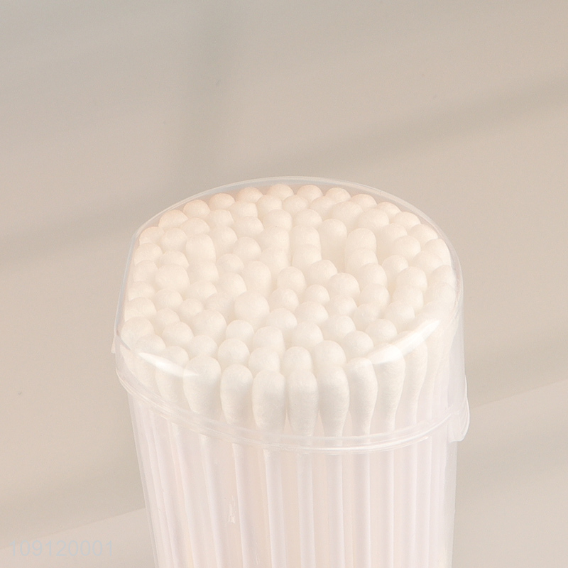 New Product 100 Pieces Natural Cotton Swabs for Makeup & Personal Care