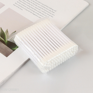 China Product 80 Pieces Natural Cotton Swabs for Makeup & Personal Care