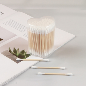New Arrival Cotton Swabs 100 Pieces Double Tipped Organic Cotton Swabs