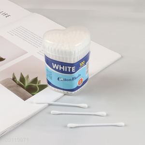 Good Quality Cotton Swabs 100 Pieces Plastic Stick Cotton Buds for Makeup