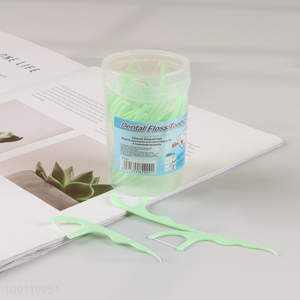 Online Wholesale 30 Pieces Disposable Non-Shred Dental Floss Picks for Adults