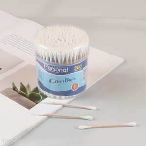 Online Wholesale 200 Pieces Cotton Buds Disposable Natural Cotton Swabs