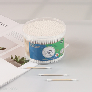 Good Quality Cotton Swabs 500 Pieces Double Tipped Organic Cotton Swabs