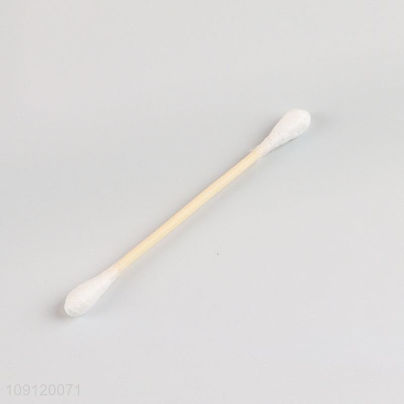 New Arrival 200 Pieces Cotton Swabs Natural Cotton Buds with Bamboo Stick