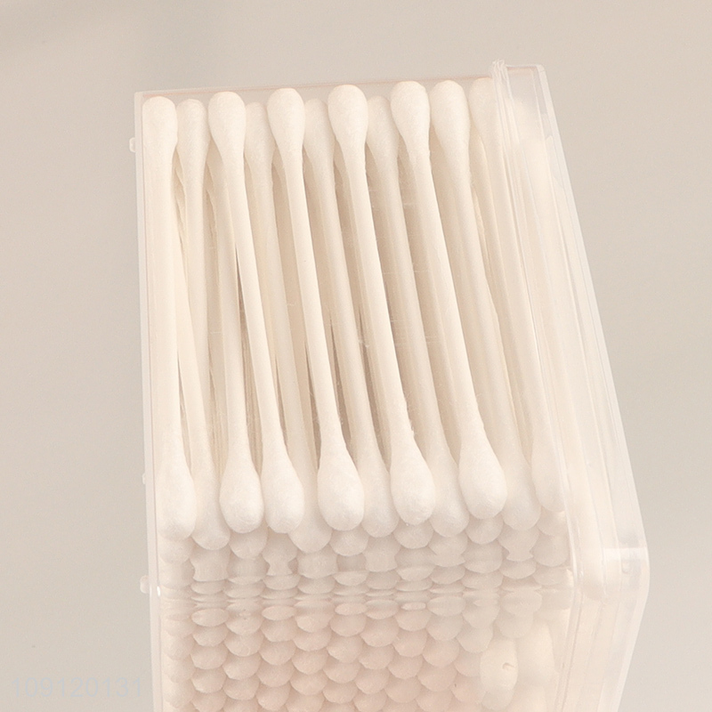 High Quality Cotton Buds 200 Pieces Plastic Stick Cotton Swabs for Makeup
