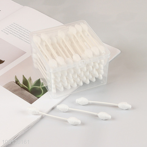 New Arrival 55 Pieces Paper Stick Cotton Buds with Large Tips for Babies