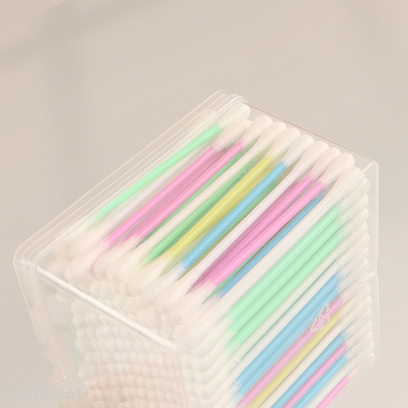Good Quality 200 Pieces Cotton Buds Natural Cotton Swabs with Plastic Stick