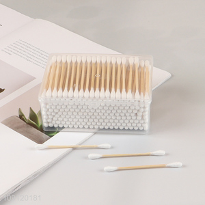 Factory Price 200 Pieces Natural Cotton Swabs for Personal & Beauty Care