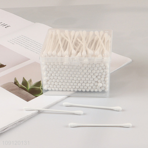 High Quality Cotton Buds 200 Pieces Plastic Stick Cotton Swabs for Makeup