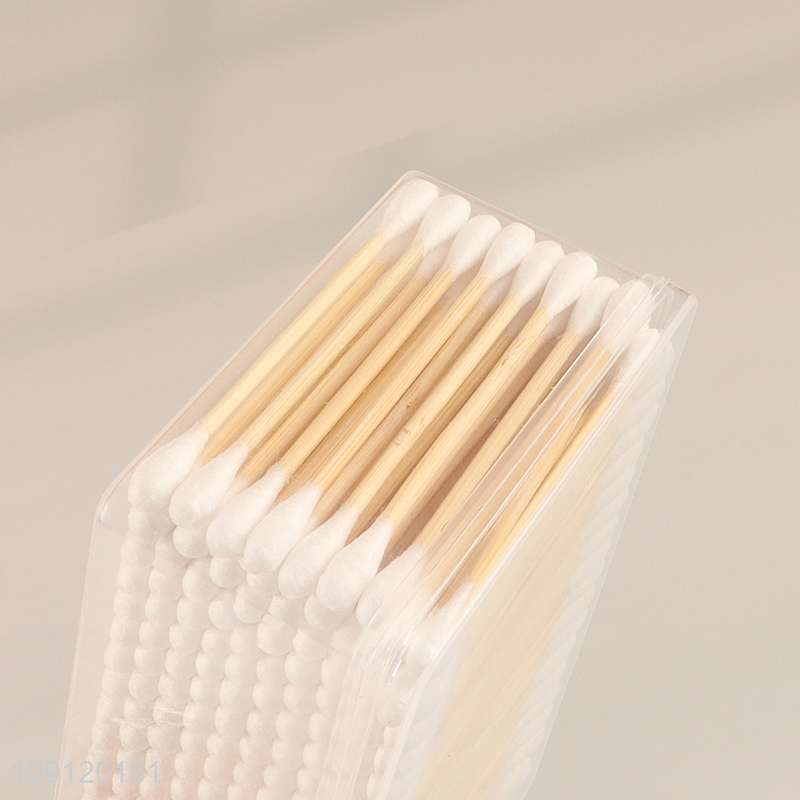 Factory Price 200 Pieces Natural Cotton Swabs for Personal & Beauty Care