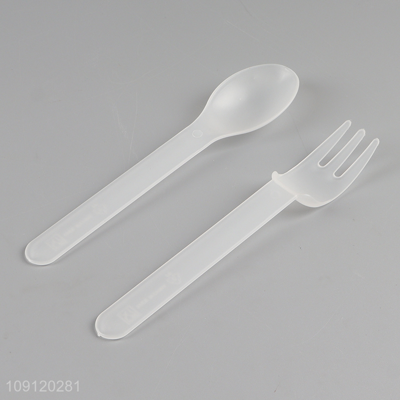 Good Quality 3-Compartment Plastic Lunch Box Meal Pre Container with Spoon & Fork