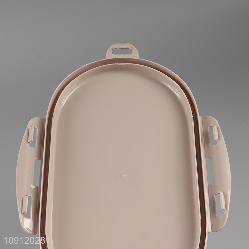 Good Quality 3-Compartment Plastic Lunch Box Meal Pre Container with Spoon & Fork