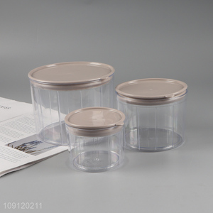 Good Quality 3PCS Plastic Refrigerator Food Containers Snacks Storage Containers