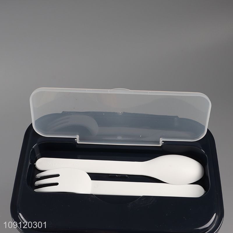 Factory Price 2-Compartment Plastic Lunch Box Meal Pre Container for Kids Adults