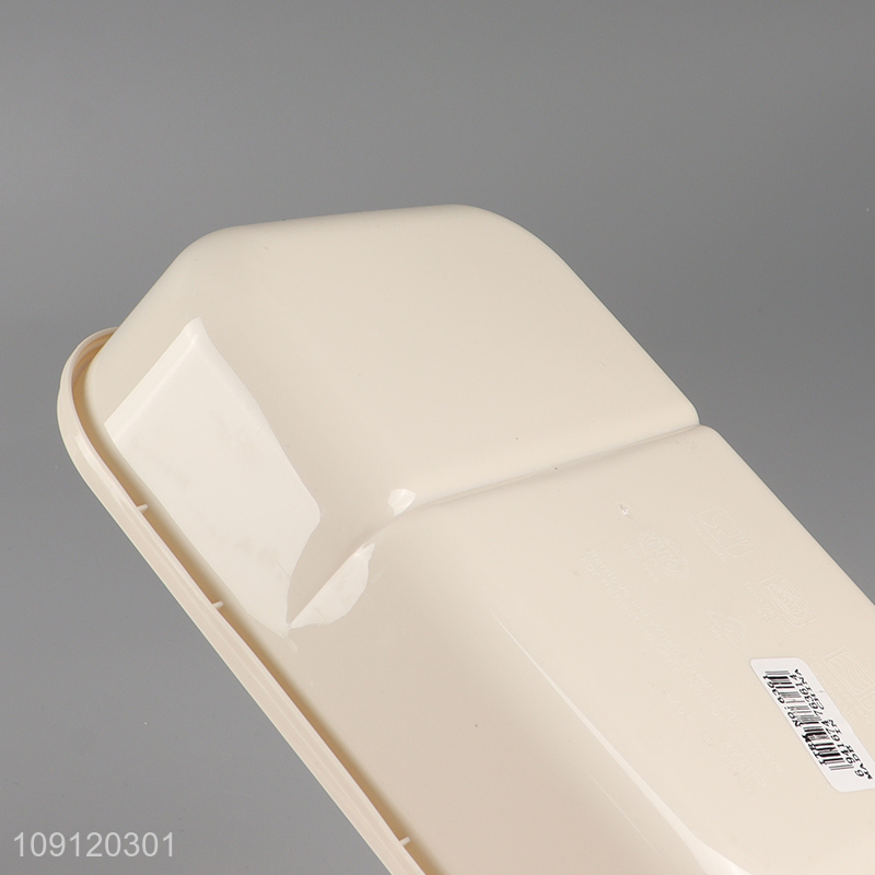 Factory Price 2-Compartment Plastic Lunch Box Meal Pre Container for Kids Adults