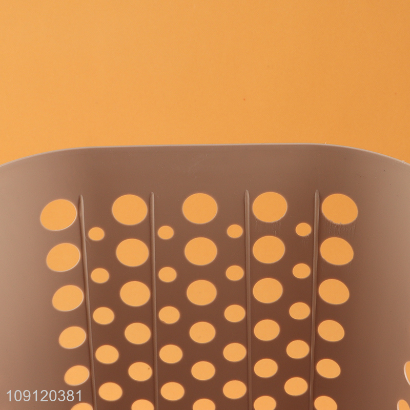 Wholesale Small Hollowed Out Plastic Laundry Basket Clothes Hamper for Bathroom