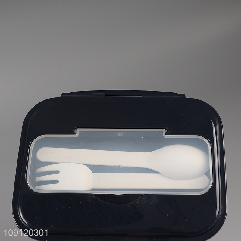 Factory Price 2-Compartment Plastic Lunch Box Meal Pre Container for Kids Adults