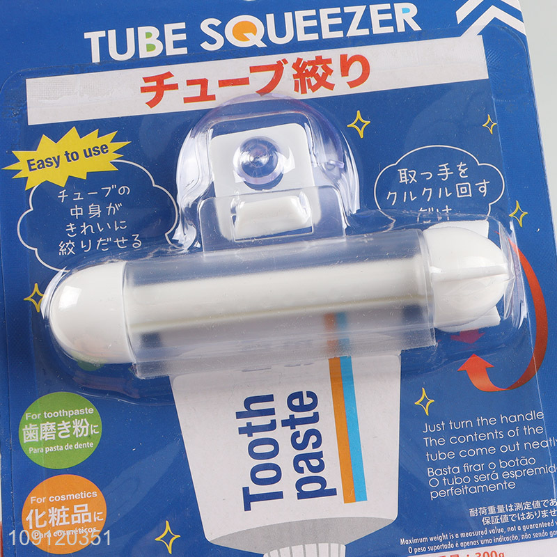 Good Quality Plastic Toothpaste Squeezer Roller with Suction Cup for Bathroom