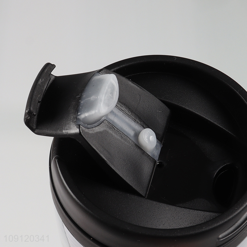 New Product 350ML Double Walled Plastic Tumbler Travel Coffee Mug with Lid