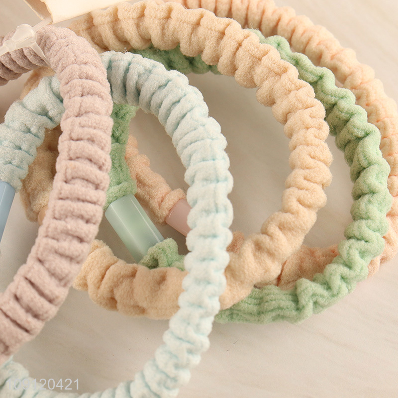 Yiwu market 5pcs elastic hair band hair rope hair ring hair accessories for girls
