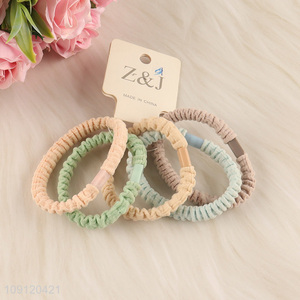 Yiwu market 5pcs elastic hair band hair rope hair ring hair accessories for girls