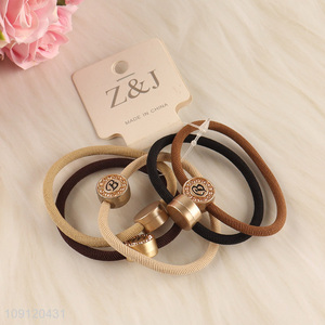 Hot products 5pcs elastic polyester hair band hair rope for girls