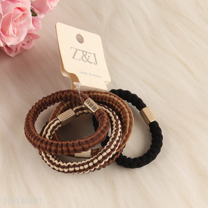 Popular products 5pcs elastic women hair band hair rope for hair decoration