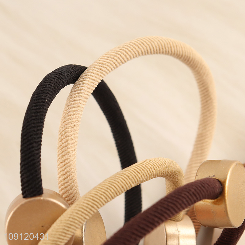Hot products 5pcs elastic polyester hair band hair rope for girls