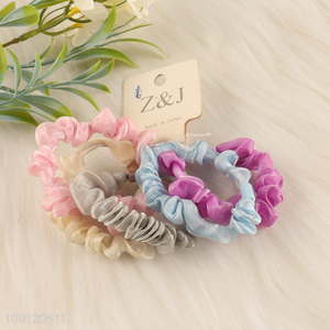Low price 5pcs multicolor elastic girls hair band hair rope for sale