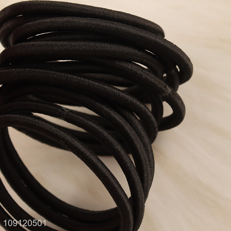 Low price black girls high elastic hair band hair rope
