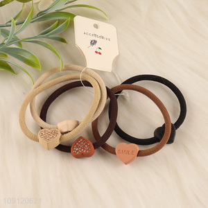 Best price multicolor 5pcs elastic hair band hair rope girls hair decoration