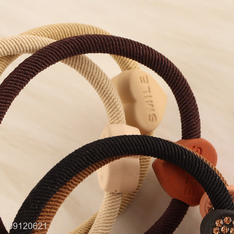 Best price multicolor 5pcs elastic hair band hair rope girls hair decoration