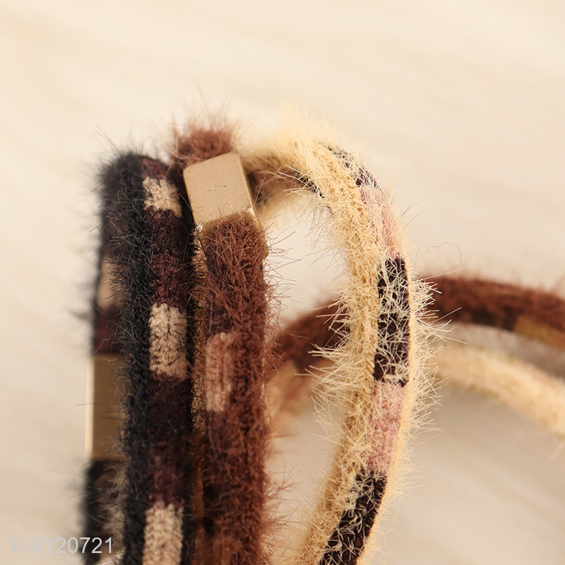 China factory 5pcs multicolor elastic hair band hair rope for girls