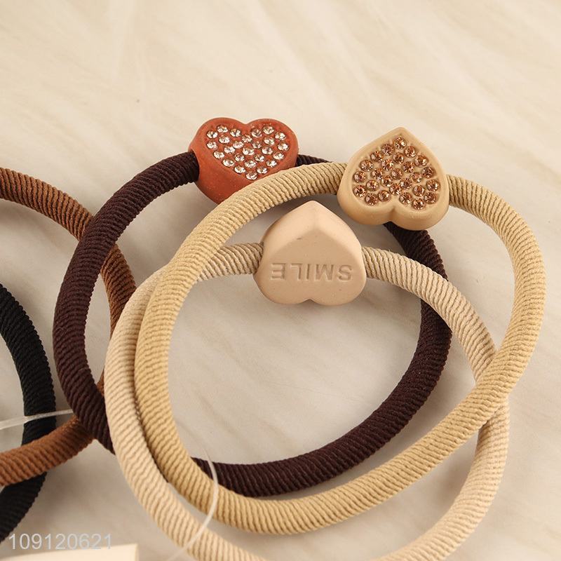 Best price multicolor 5pcs elastic hair band hair rope girls hair decoration
