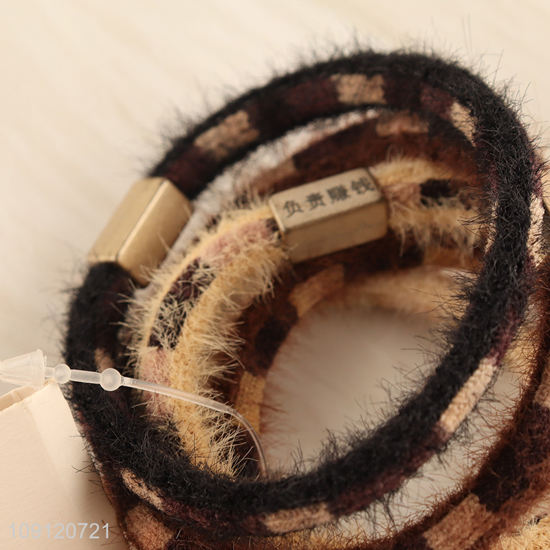 China factory 5pcs multicolor elastic hair band hair rope for girls