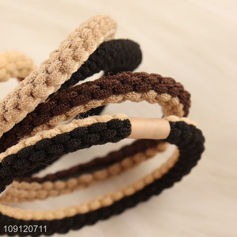 Latest design 5pcs elastic girls hair band hair rope hair accessories
