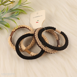 Latest design 5pcs elastic girls hair band hair rope hair accessories
