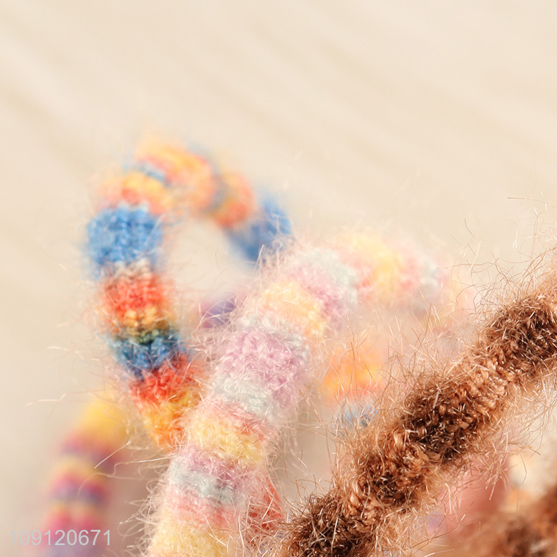 Best price 5pcs elastic girls hair decoration hair band hair rope for sale