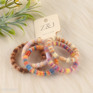 Best price 5pcs elastic girls hair decoration hair band hair rope for sale