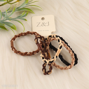 Hot sale 5pcs polyester elastic girls hair band hair rope wholesale