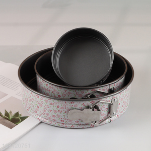 Wholesale 4PCS Round Carbon Steel Springform Pans Leak Proof Cheesecake Pans