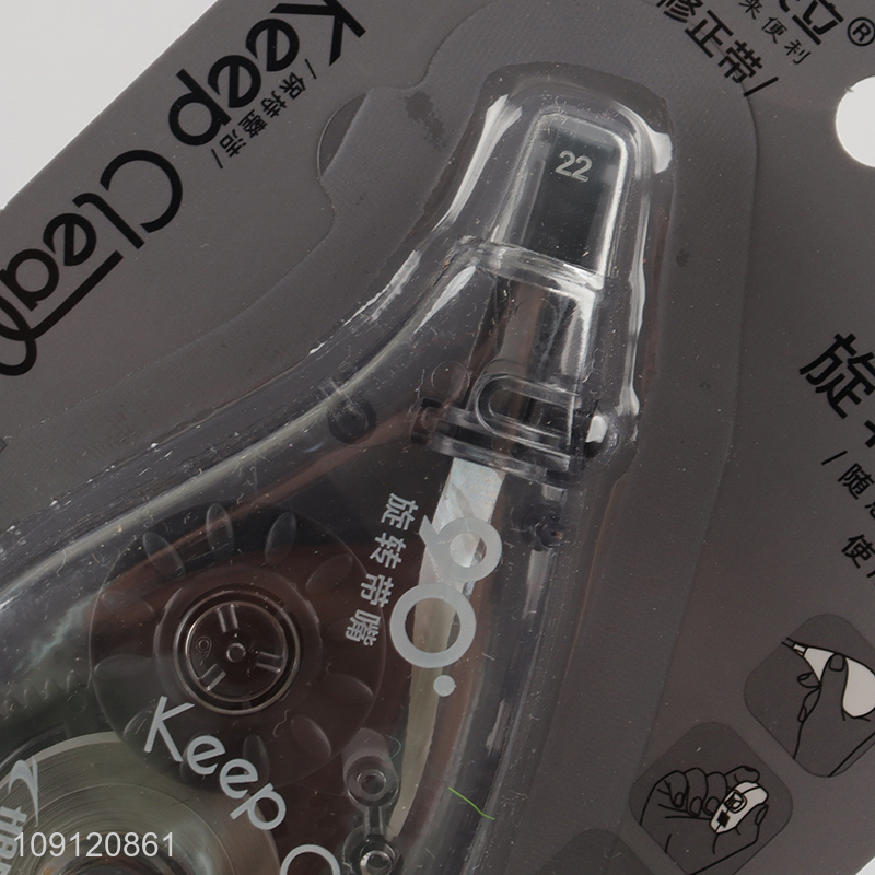 Factory price rotating head 12m*5mm correction tape for students
