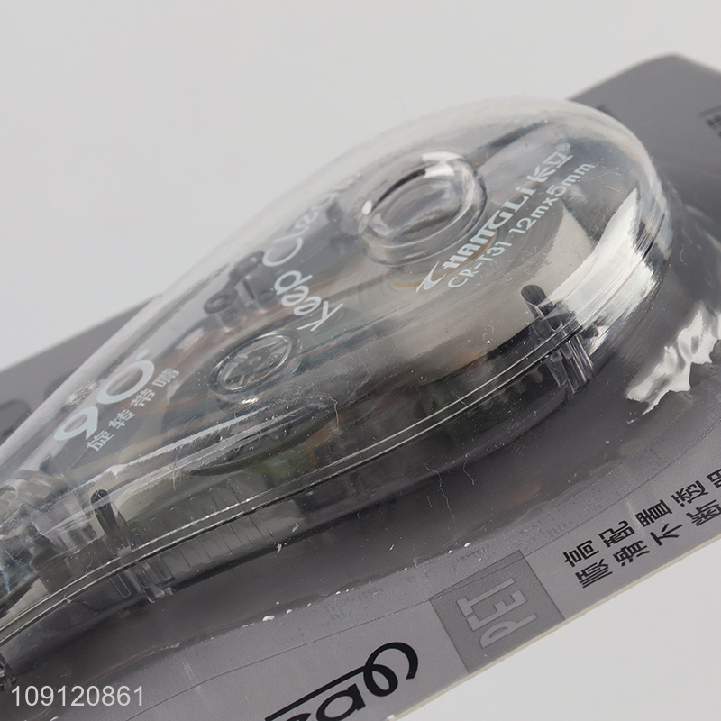 Factory price rotating head 12m*5mm correction tape for students