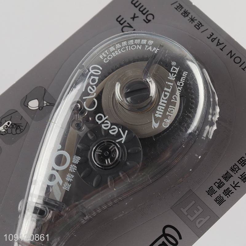 Factory price rotating head 12m*5mm correction tape for students