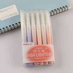 Hot selling non-toxic school students stationery highlighter pen set