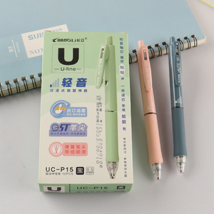 China wholesale 12pcs black 0.5mm school office writing pen ballpoint pen