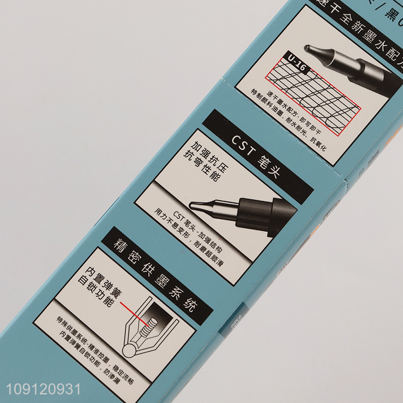 China supplier black 20pcs 0.5mm long lasting gel ink pen refill