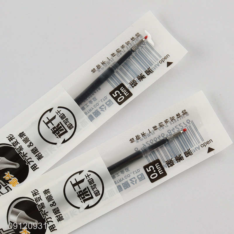 China supplier black 20pcs 0.5mm long lasting gel ink pen refill