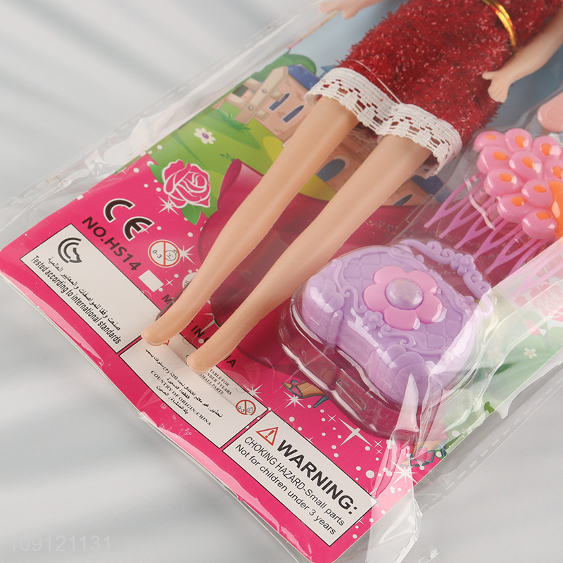 Good quality 11inch girls kids beauty doll dressing doll for sale